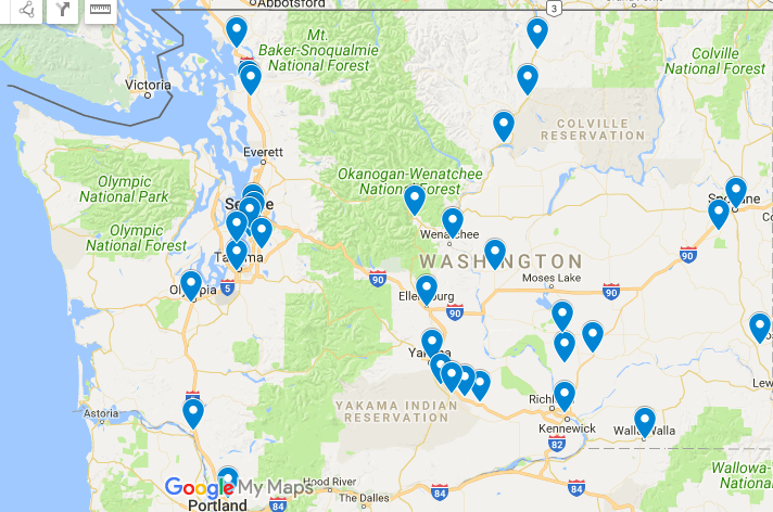 Map of WAISN locations